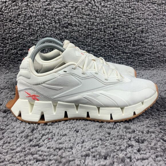 Reebok Women's ZIG DYNAMICA 4 CHALK/NEOCHE/RBKG03 Running Shoes Size 9 - Picture 3 of 9
